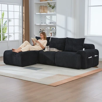 Modulinė virvelinė sofa, 3 vietų, su laikikliais, 268x174cm, 1 vnt