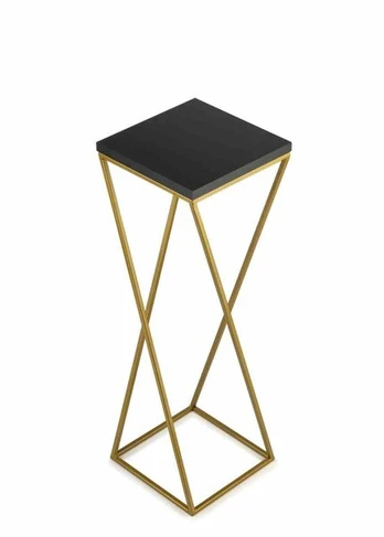 Metalinis gėlių stovas su juodu MDF viršumi HowHomely, 70 cm