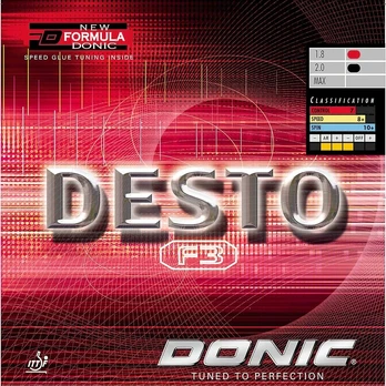 Donic gumos desto f3, variantai 2.0 mm, raudona