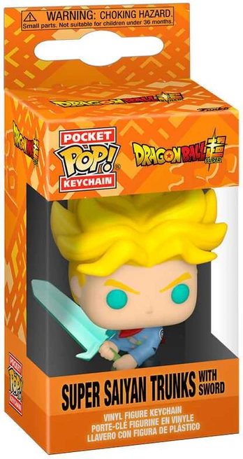 Funko Pocket POP Keychain Dragon Ball Super Saiyan Trunks with Sword