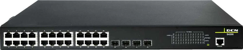 Šakotuvas SWITCH DCN S4200-28P-PL-SI-R2 L2 24xPoE+/4xSFP (200W)