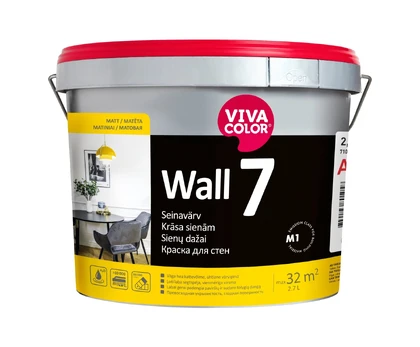 Sienų dažai Vivacolor Wall 7, balta, 2.7 l