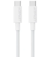 Baltas USB-C - USB-C 60W 120cm laidas "Acefast C18-03"