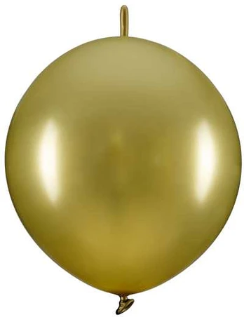 Gold Linking balloons, 33 cm, auksinis (1 pkt / 20 pc.)