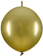 Gold Linking balloons, 33 cm, auksinis (1 pkt / 20 pc.) kaina