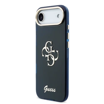 Dėklas Guess IML 4G Script Metal Logo Case for iPhone Air Mėlyna