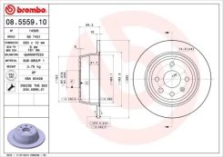 Stabdžių diskas BREMBO 08.5559.10 kaina