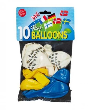 Viborg Ballon As Svenske flag balloner, 10 stk