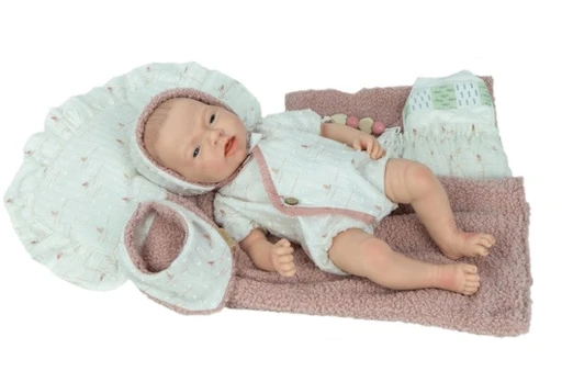 Arias silikoninė Reborn lėlė kūdikis mergaitė, 40 cm