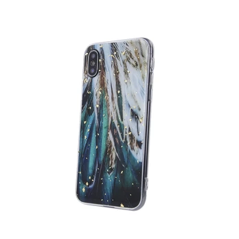 Fusion Accessories Fusion Gold Glam Feathers silikoninis dėklas Apple iPhone 11