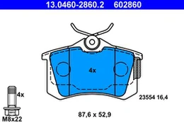 ATE 13.0460-2860.2 Brake pad set