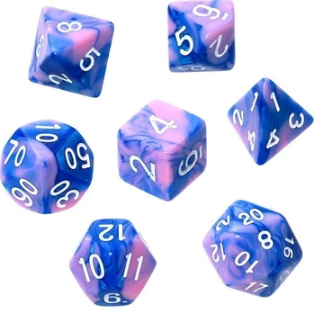 Žaidimo kauliukai Rebel RPG Dice Set - Blue and Pink