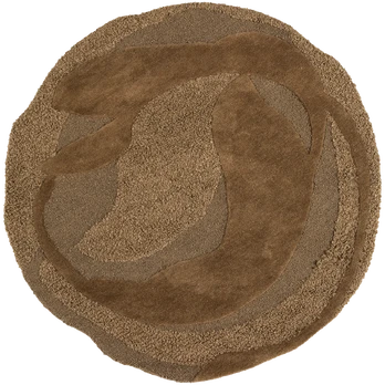 ORVI RUG WOOL/POLYESTER BROWN O160 CM