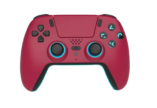 Trade Invaders - Wireless Bluetooth Controller for PS5- LED - Cherry Red
