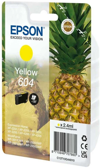 Epson 604 'Ananas' Tinte Single Pack Geltona mit RF/AM Tag