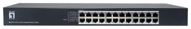 No Name LevelOne GEU-2432 24-Port Gigabit Ethernet Switch, 4-Mode DIP Button, 19" Rackmount Unmanaged Switch