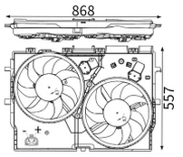 MAHLE CFF 228 000S Ventiliatorius, radiatoriaus