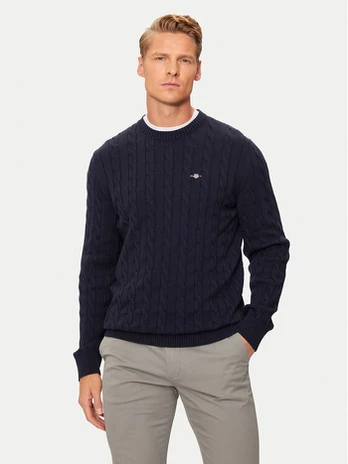 Gant Megztinis 8050601 Tamsiai mėlyna Regular Fit