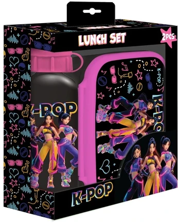 KPop tupper + aluminum bottle set 500ml