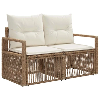 Sodo sofa 2-Vietų skaičius Smėlio poliratanas