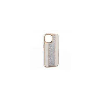 „iLike Apple iPhone 11“ deimantinis ir odinis dėklas, baltas