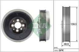 INA 544 0065 10 Crank pulley kaina