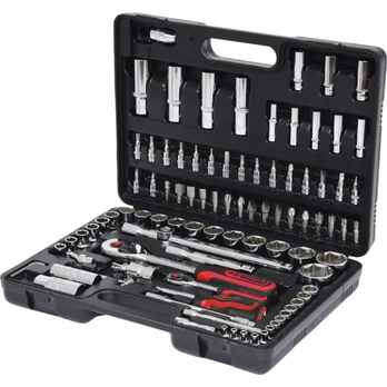 1/4"+1/2" CHROMEplus galinių raktų komplektas 94pcs, KS Tools