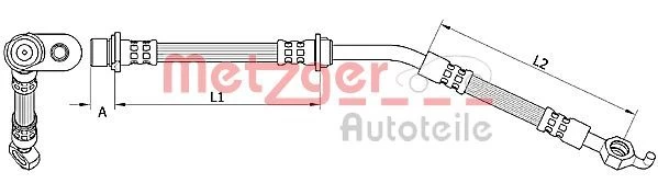 Stabdžių žarnelė METZGER 4110786