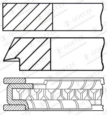 GOETZE 08-429800-00 Piston rings set