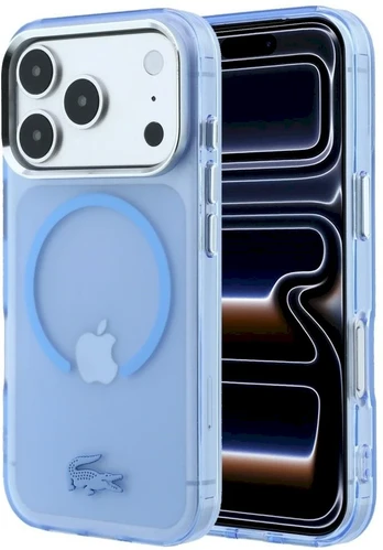 Lacoste IML Frosted MagSafe for iPhone 18 Pro Max / 17 Pro Max blue