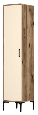 Spinta Kalune Design Kumsal S, riešuto/kreminė, 47.5 cm x 40 cm x 201.4 cm