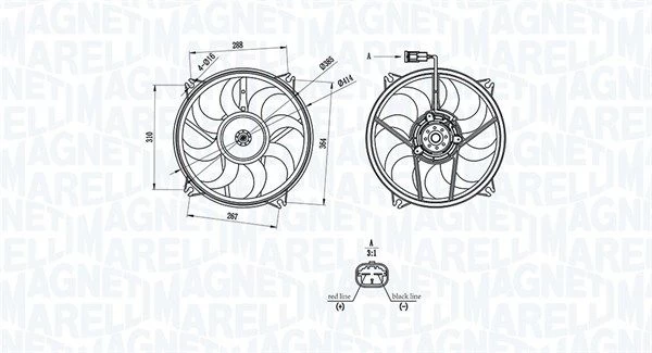 Ventiliatorius, radiatoriaus MAGNETI MARELLI 069422708010