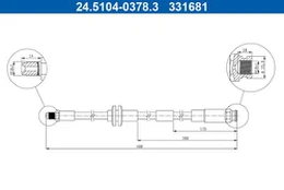 Stabdžių žarnelė ATE 24.5104-0378.3 kaina