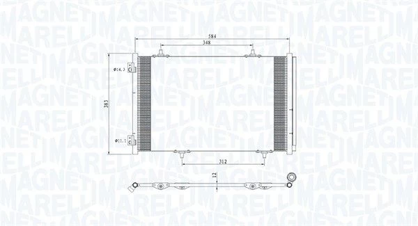 Kondensatorius, oro kondicionierius MAGNETI MARELLI 350203812000