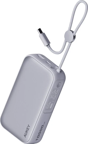 „Aukey“ PB-Y47 išorinis akumuliatorius, 10000 mAh, baltas