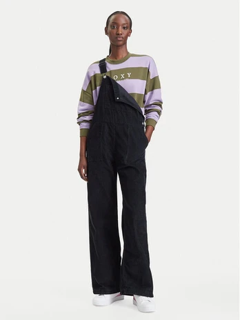Roxy Kelnės su petnešomis Trailblazer Overall ERJWO03022 Juoda Regular Fit