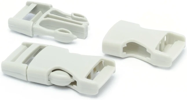 KAM Plastikinės sagtelės 10 vnt. 20mm pilkos