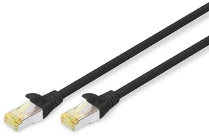 DIGITUS Patchkabel Cat6a S/FTP 2xRJ45 3.0m sw Hebelschutz