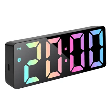Skaitmeninis žadintuvas su laiku, data, temperatūra,