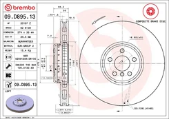 Stabdžių diskas BREMBO 09.D895.13 kaina