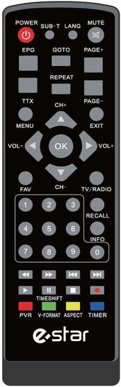 eStar Distancinis Remote control STB T3000/T2 4000