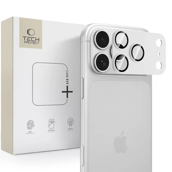 Sidabrinės spalvos kameros apsauga Apple iPhone 18 Pro Max telefonui "Tech-Protect CamFull Fit+"