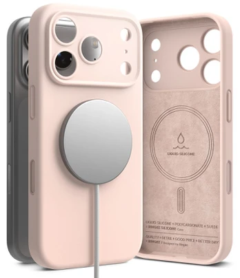 Dėklas Ringke Silicone MagSafe Case for iPhone 18 Pro Max - Rožinė