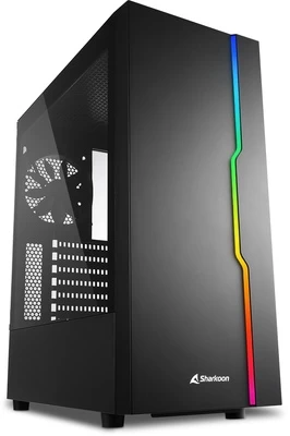 Korpusas Sharkoon Slider RGB, juoda