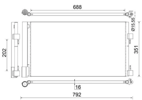 MAHLE AC 486 000S Air conditioning condenser