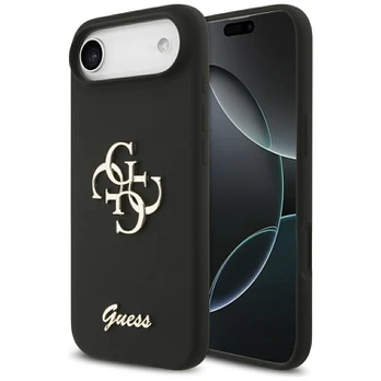 Dėklas GUESS case for IPHONE 17 Air GUHCP17MSC4GSMK (Silicone W/ Big 4G Script) juodas