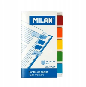 Lipnūs indeksai Milan 12x45 mm, 5 x 20 vnt.