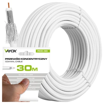 TV Koaksialinis kabelis antenos 30 m PCC-30 Vayox