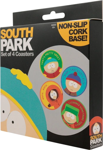 South Park - Set of 4 Printed Coasters - 89mm diameter
