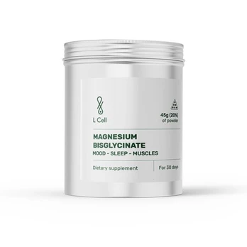 L Cell Magnio Bisglicinatas (milteliai, 45g)